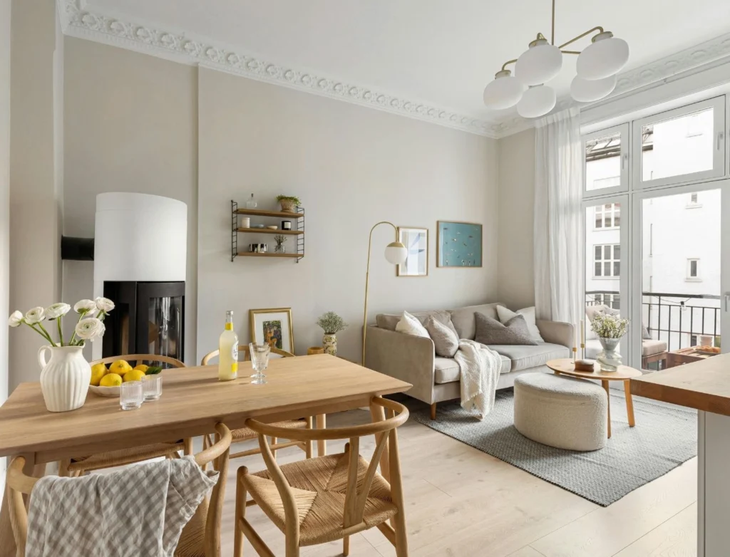 021 CHAMPAGNE peinture naturelle murs salon salle a manger tendance moderne