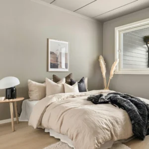 015 TERRA DORÉE peinture écologique premium gris chaud murs et plafonds chambre