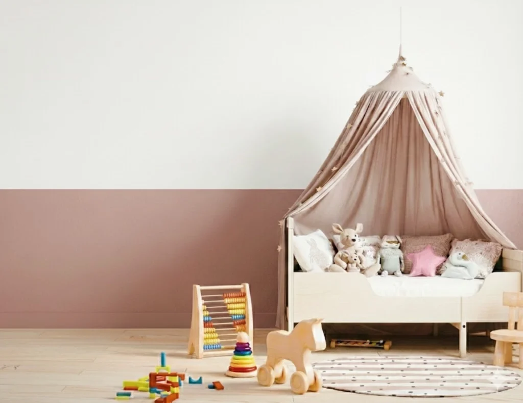 024 ROSE VINTAGE peintures naturelle ecologique murs roses chambre bébé