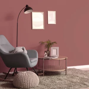 025 TERRA ROSA peinture ecologique haut de gamme terrocotta rose murs intérieurs petit salon