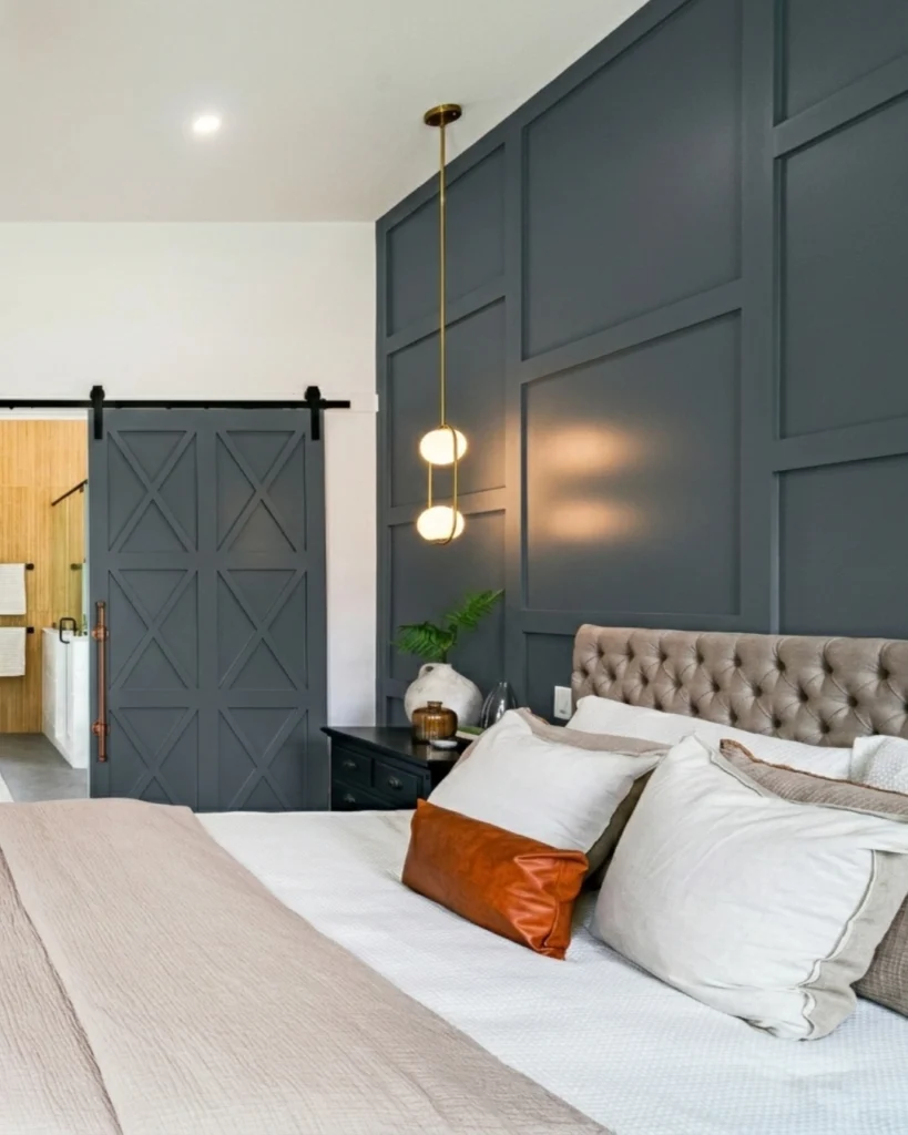 035 INDUS GREY peinture écologique haut de gamme sans COV lessivable satin boiseries chambre